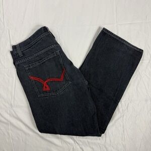 5ive Jungle Jeans Men's 38x30 Blue Denim Baggy Hiphop 90s Wide Leg Y2K